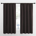 NICETOWN Kitchen Curtains, Short Blackout Curtains & Drapes, Toffee Brown, 42" Wide by 54" Long, 2 PCs, Thermal Insulated Blackout Curtain Panels for Kids Room, Play Room