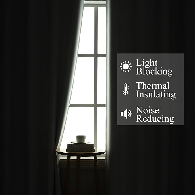 Estelar Textiler Lilac and Greyish White Room Darkening Blackout Curtains 84 Inches Long for Living Room, Thermal Insulated Ombre Light Blocking Grommet Blackout Drapes for Bedroom, 42Wx84L, 2 Panels