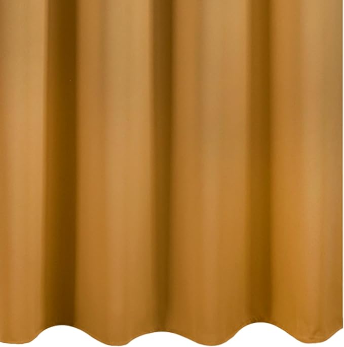 LEMOMO Blackout Curtains 52 x 90 inches Long Mustard Yellow Curtains Set of 2 Panels Thermal Insulated Room Darkening Curtains for Bedroom