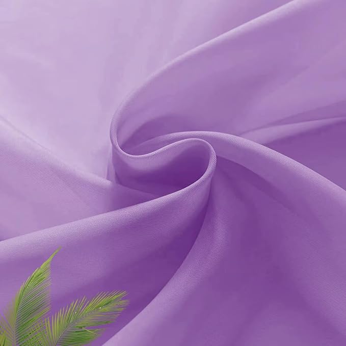 SpaceDresser Basic Rod Pocket Sheer Voile Window Curtain Panels Lavender 1 Pair 2 Panels 26 Width 40 Inch Long for Kitchen Bedroom Children Living Room Yard（Lavender，26Wx 40L）