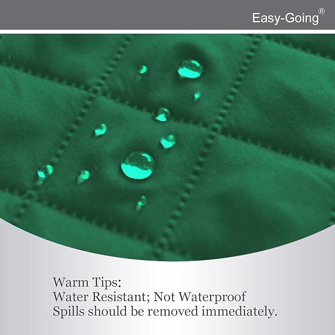 Easy-Going Recliner Chair Slipcover Reversible Sofa Cover Water Resistant Couch Cover Furniture Protector with Elastic Straps for Pets Dog (Recliner, Green/Christmas Red)