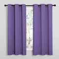 NICETOWN Room Darkening Curtains for Kitchen, Lilac Purple, Set of 2, 42 inches Wide by 50 inches Long, Window Treatment Thermal Insulated Solid Grommet Room Darkening Curtains/Drapes for Bedroom
