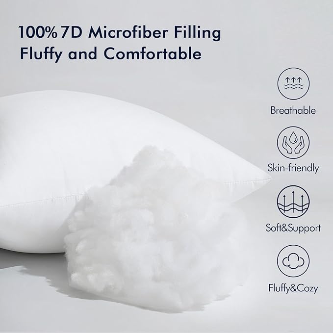 MIULEE Throw Pillow Insert Premium Pillow Stuffer Sham Rectangle for Decorative Cushion Bed Couch Sofa 20x26 Inch