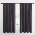 NICETOWN Blackout Curtains for Living Room, Greyish Purple, 2 Panels, 42 by 63, Darkening Window Curtain Panels, Easy-Care Solid Thermal Insulated Draperies/Drapes for Daughter Room