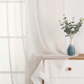 OWENIE Sheer Curtains Ivory 144 inch Extra Long, Elegant and Airy Drapes Translucent Window Treatments for Living Room/Bedroom, Ivory, 2 Panels=84" Wide