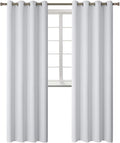 BGment Blackout Curtains - Grommet Thermal Insulated Room Darkening Bedroom and Living Room Curtains, Set of 2 Panels (52 x 120 Inch, Greyish White)