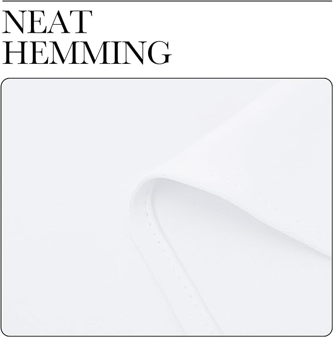 NICETOWN White Curtains for Sliding Door - 55 by 90, 2 Pieces, Blocking Out 50% Sunlight Window Treatment Modern Design Grommet Curtain Panels for Dining Room