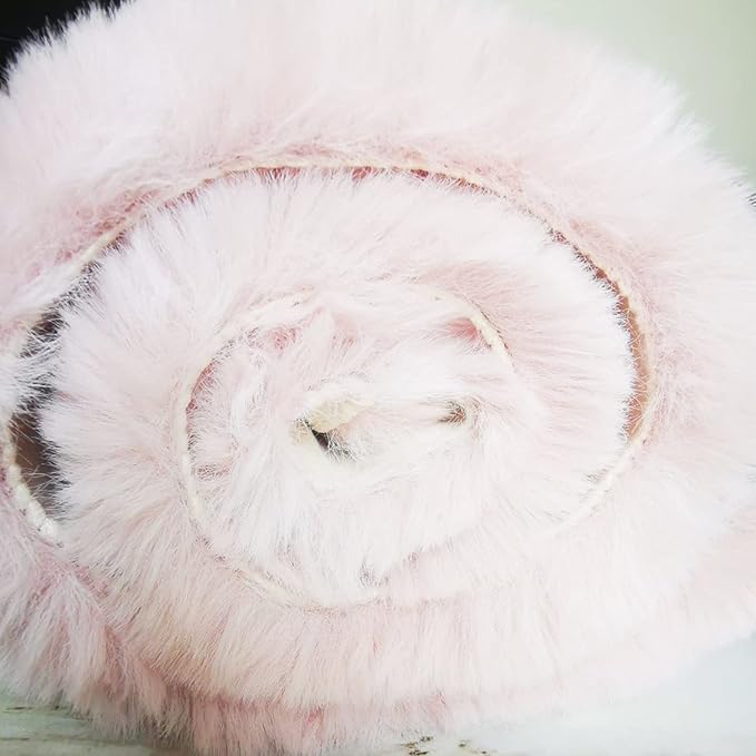 Ghouse Faux Rabbit Fur Round Rug 8ft Pink Round Rugs for Bedroom Decor Fluffy Area Rugs for Living Room, no-Shedding Carpet Sheepskin Washable Rug Rome Decor