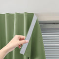 Magic Tape Blackout Curtains for Bedroom No Drillng Self Adhesive Curtains No Rod Small Window, 47" W X 96" L, Sage Green, 1 Panel
