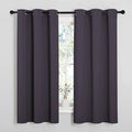 NICETOWN Greyish Purple Blackout Curtains 45 inches Length for Cafe, 2 Panels, 34" Wide, Thermal Insulated Decoration Drapes for Small Window