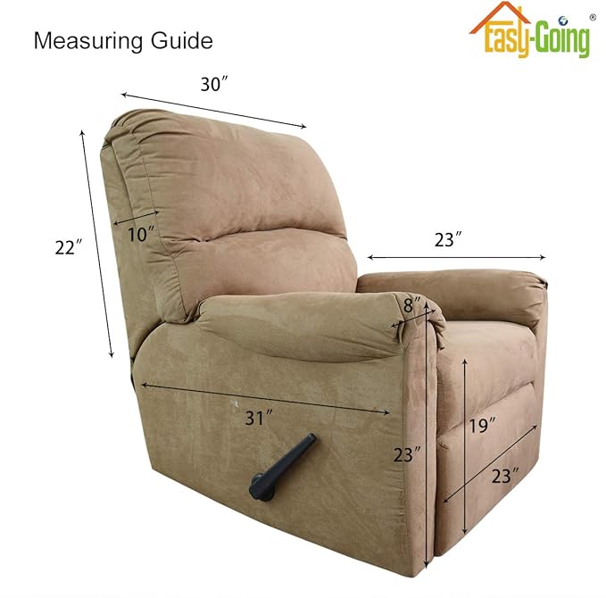 Easy-Going Recliner Chair Slipcover Reversible Sofa Cover Water Resistant Couch Cover Furniture Protector with Elastic Straps for Pets Dog (Recliner 22 inch, Navy/Navy)
