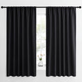 NICETOWN Halloween Black Blackout Curtain Blinds - Solid Thermal Insulated Window Treatment Blackout Drapes for Bedroom (2 Panels, 62 inches Wide by 63 inches Long)