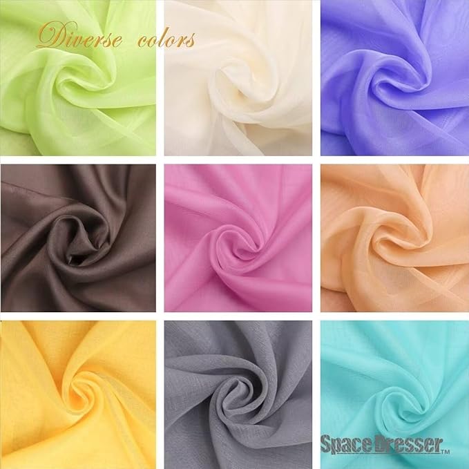 SpaceDresser Basic Rod Pocket Sheer Voile Window Curtain Panels White 1 Pair 2 Panels 60 Width 72 Inch Long for Kitchen Bedroom Children Living Room Yard(Red,60 W x 72 L)