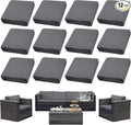Outdoor Cushion Covers Set,12PCS Patio Furniture Couch Seat Slipcovers, Replacement for Sofa Sectional Chair(Cover，Only)