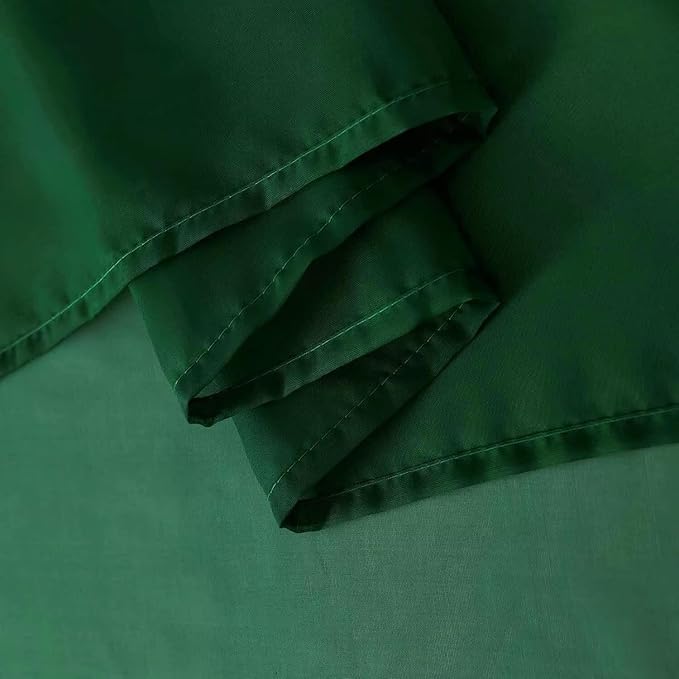 SpaceDresser Basic Rod Pocket Sheer Voile Window Curtain Panels Foliage Green 1 Pair 2 Panels 52 Width 36 Inch Long for Kitchen Bedroom Children Living Room Yard（Foliage Green, 52W x 36L）