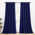 NICETOWN Blackout Curtain Panels for Bedroom, 2 Panels, W70 x L95-inch, Royal Blue, Thermal Insulated Grommet Top Blackout Draperies and Drapes for Basement