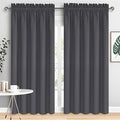 DWCN Dark Grey Blackout Curtains for Bedroom, Thermal Insulated Energy Saving Room Darkening Curtains for Living Room (W60 x L84 inch, Set of 2 Panels, Top of Rod Pocket)