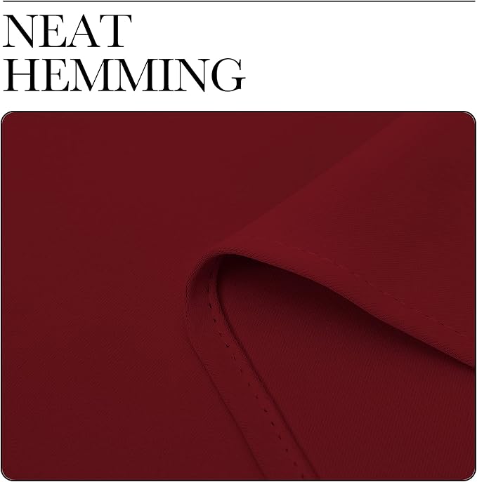 NICETOWN Living Room Curtains for Window - Energy Efficient & Noise Reducing Thermal Insulated Rod Pocket Blackout Drapes/Draperies for Living Room (Burgundy Red, 2 Panels, W52 inches x L84 inches)