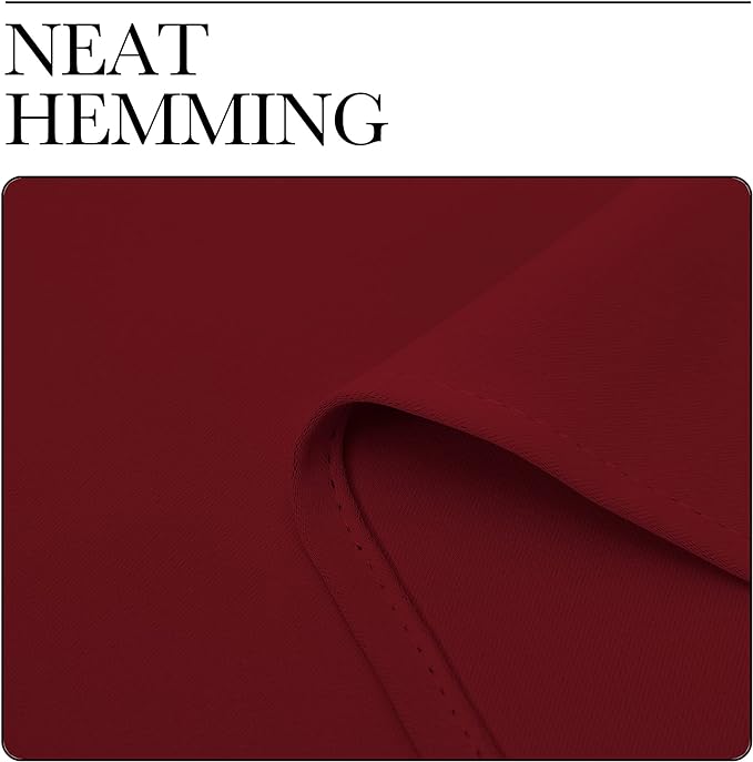 NICETOWN Living Room Curtains for Window - Energy Efficient & Noise Reducing Thermal Insulated Rod Pocket Blackout Drapes/Draperies for Living Room (Burgundy Red, 2 Panels, W52 inches x L95 inches)