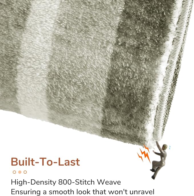 OPPODREAM Border Soft Area Rugs 5x7, Washable Brown Rug with Non Slip Backing, 5 x 7 Faux Cashmere Low-Pile 5x7 Carpet
