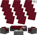 Outdoor Cushion Covers Set,14PCS Patio Furniture Couch Seat Slipcovers, Replacement for Sofa Sectional Chair(Cover，Only)