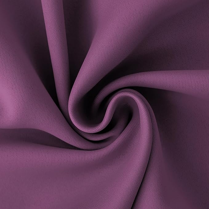 BGment Room Darkening Curtains 54 Inches Long - Grommet Thermal Insulated Drapes Window Treatment Curtains for Bedroom, 2 Panels, 38 x 54 Inch, Eggplant Purple
