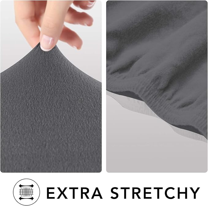 PureFit Super Stretch Sofa Slipcover – Spandex Non Slip Soft Couch Sofa Cover, Washable Furniture Protector with Non Skid Foam and Elastic Bottom for Kids, Pets （Sofa, Gray ）