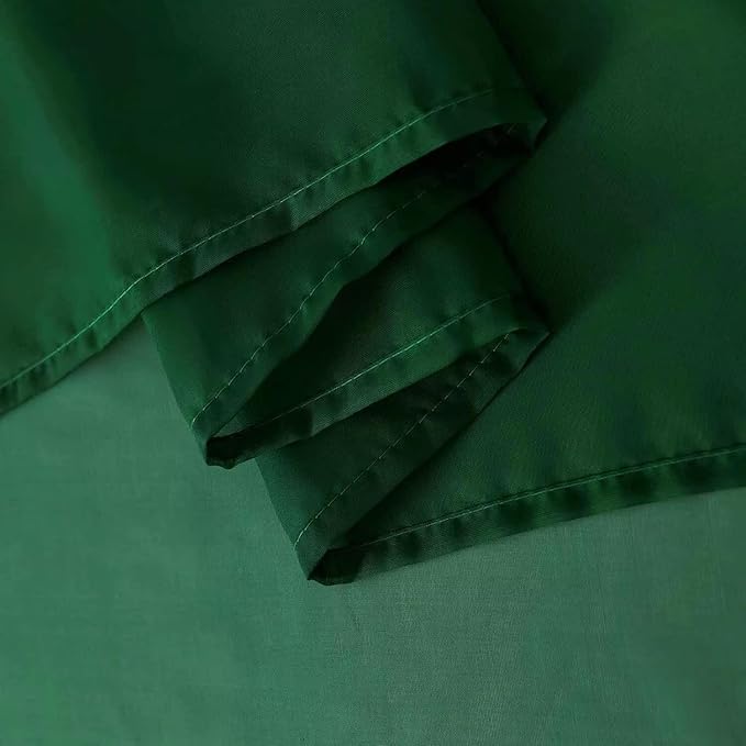 SpaceDresser Sheer Voile Window Treatment Rod Pocket Curtain Panels for Kitchen Bedroom Living Room Drapes Sunlight Filtering Privacy Semi Home Decor Assorted Colors Sizes (Foliage Green, 52W x 108L)