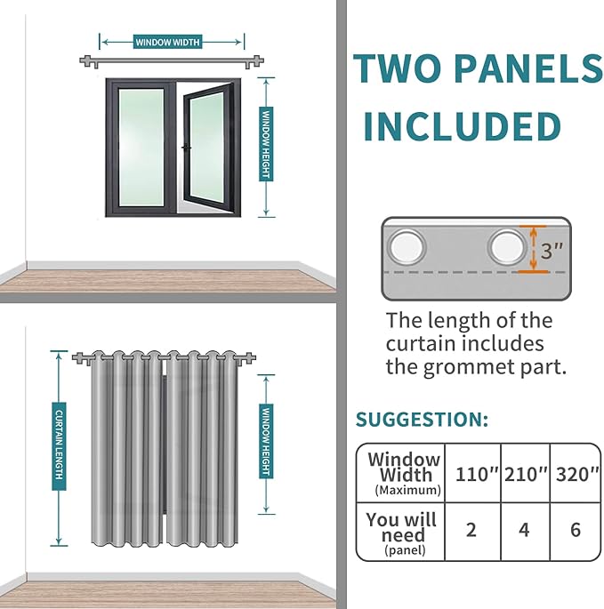 BGment Room Darkening Curtains 84 Inches Long - Grommet Thermal Insulated Drapes Window Treatment Curtains for Bedroom, 2 Panels, 70 x 84 Inch, Red