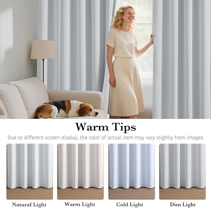 RYB HOME White 100% Blackout Curtains, Short Thermal Insulated Heat & UV Blocking Total Room Darkening Privacy Drapes for Small Window, Width 29 by Length 30, White, 2 Panels