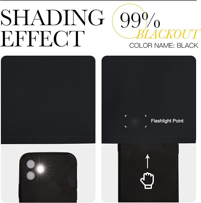 NICETOWN Living Room Blackout Curtain Panels, Autumn/Winter Thermal Insulated Solid Grommet Blackout Draperies/Drapes (Set of 2, 42 Inch by 72 Inch, Black)