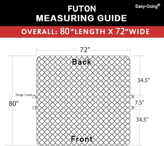 Easy-Going Futon Sofa Slipcover Reversible Sofa Cover Armless Cover Furniture Protector Couch Cover Water Resistant Pets, Kids, Children, Dog, Cat Chocolate/Ivory