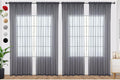 SpaceDresser Grey Sheer Curtains 4 Panels Rod Pocket Semi-Sheer Curtain 45 Inches Long Light Filtering Voile Window Drapes for Bedroom Living Room Kitchen, Each 52W x 45L