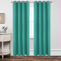 Joydeco Blackout Curtains 90 inch Long 2 Panels Set, Thermal Insulated Long Curtains & Drapes 2 Burg, Room Darkening Grommet Drapes for Bedroom Living Room Windows (W52 x L90 Inch, Peacock Blue)