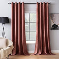 MIULEE Elegant Velvet Curtains Dusty Rose Pink Grommet Curtains Thermal Insulated Soundproof Room Darkening Blackout Curtains/Drapes for Girls & Ladys Living Room/Bedroom Decor 52 x 72 Inch 2 Panels