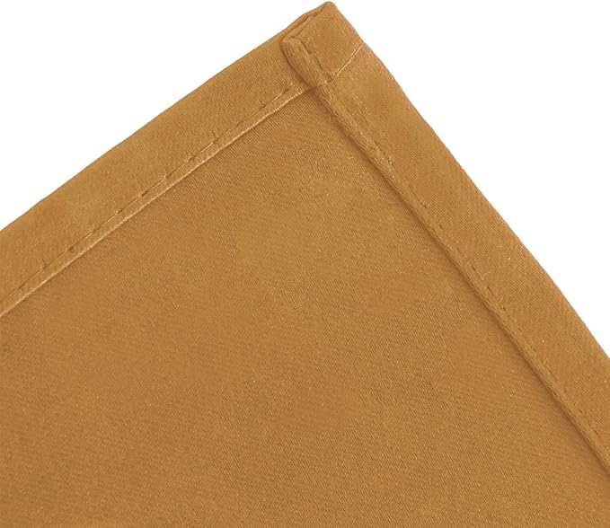 LEMOMO Blackout Curtains 66 x 72 Inch Long Mustard Yellow Curtains Set of 2 Panels Room Darkening Curtains for Bedroom and Living Room