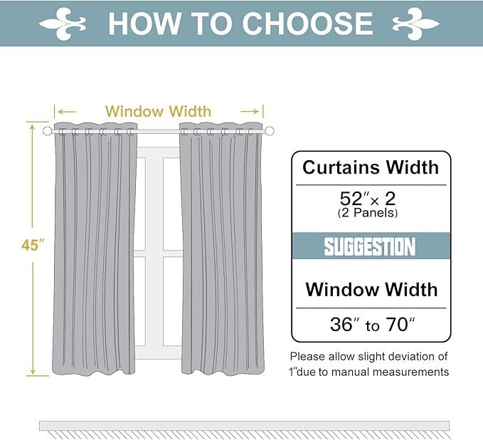 ChrisDowa Grommet Blackout Curtains for Bedroom and Living Room - 2 Panels Set Thermal Insulated Room Darkening Curtains (Burgundy Red, 52W x 45L)