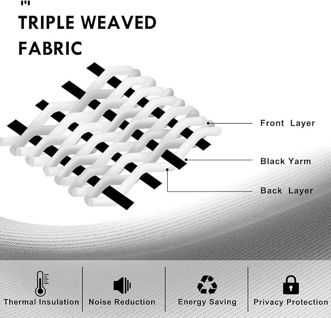DWCN Blackout Curtains for Living Room Thermal Insulated, Energy Saving & Noise Reducing Bedroom Curtains, Dusty Blue, W 70x L 84 Inch, Set of 2 Rod Pocket Curtain Panels