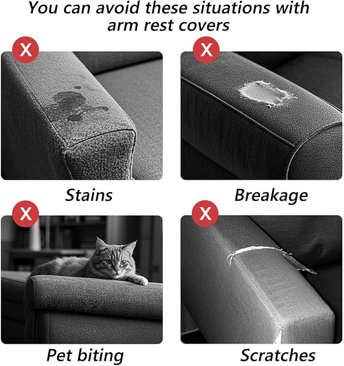 Soothing Home Sofa Covers, Sofa Hero Covers, Wear-Resistant Universal Couch Covers Washable Stretch Sectional Couch Cushion Covers (Pink,Arm Rest Covers 2pcs)