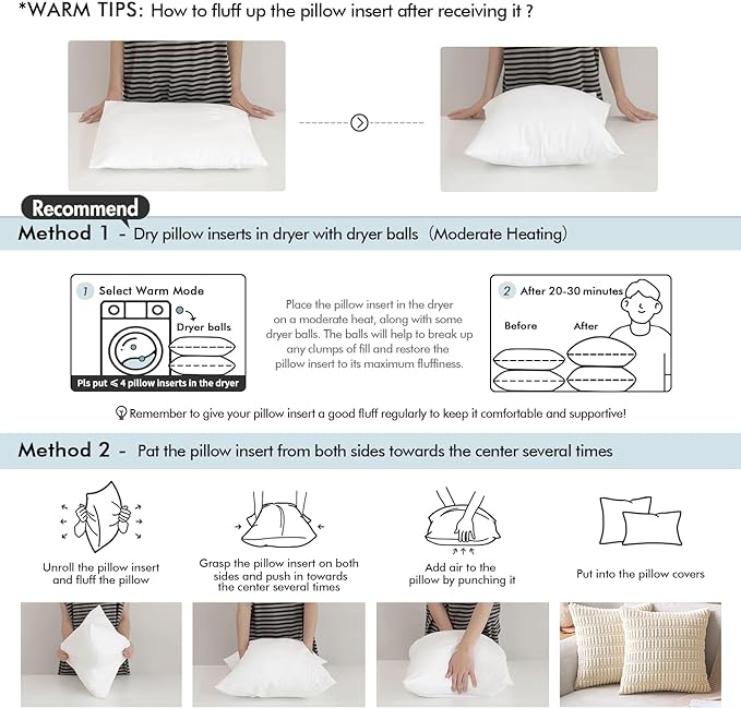 MIULEE Pillow Insert 14x26 Inch, Decorative Rectangle Throw Pillow Inserts, Premium Fluffy Pillow Forms Sham Stuffer for Sofa Couch Living Room