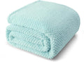 Whale Flotilla Queen Size Fuzzy Fleece Blanket for Bed, 90x90 Inch Fluffy Warm Soft Jacquard Blankets for All Season, Lightweight and Cozy, Light Blue