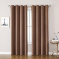 ChrisDowa Room Darkening Curtains 90 Inches Long 2 Panels Set for Living Room, Grommet Thermal Insulated Blackout Curtains for Bedroom (Cappuccino, 52 x 90 Inch)