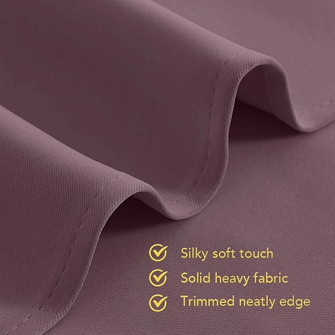 NICETOWN Room Darkening Draperies Window Curtain Panels, Dry Rose, 2 Panels, W60 x L84 -inch, Thermal Insulated Grommet Room Darkening Curtains for Bedroom