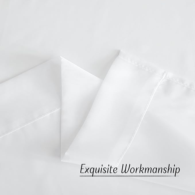 NICETOWN Voile White Sheer Curtains for Bedroom - Grommet Light Filtering Elegant Panels Lightweight & Breathable Window Treatments for Living Room, W54 x L90, 1 Pair