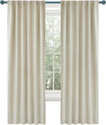 Deconovo Blackout Curtains, Thermal Insulated, W42 x L72 2 Panels, Back Tab, Machine Washable, Room-Darkening Drapes for Bedroom/Living Room Light Beige