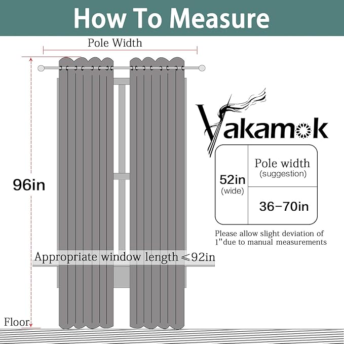 Yakamok 2 Thick Layers Completely Blackout Window Treatment Thermal Insulated Soundproof Drapes for Girl's Bedroom(52Wx96L, Lilac, 2 Panels)
