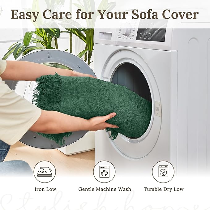 HOMERILLA Christmas Couch Covers,Sectional Couch Covers L Shaped Sofa Cover Blanket 2 Pieces L Shape Sofa Decoration Protector for Pets Dogs(Vintage Green, XX-Large)