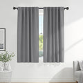 PONY DANCE Blackout Window Curtains Set - 42 W x 72 Inches L, Silver Grey Window Drapes Thermal Curtain Rod Pocket Room Darkening Panels/Light Blocking for Living Room, 2 PCs