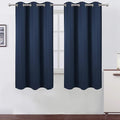 LEMOMO Navy Blue Blackout Curtains 42 x 63 Inch Length/Set of 2 Curtain Panels/Thermal Insulated Room Darkening Blackout Curtains for Bedroom