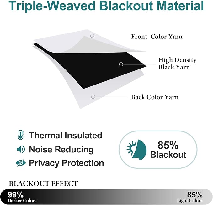 ChrisDowa Room Darkening Curtains 108 Inches Long 2 Panels Set for Living Room, Grommet Thermal Insulated Blackout Curtains for Bedroom (Greyish White, 52 x 108 Inch)